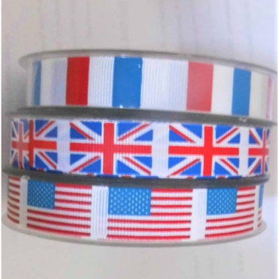 Flaggenband International - Frankreich USA - England - 2 m-Stück