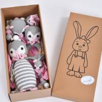 Handgefertigtes gehäkeltes Kinderspielzeugset "POLAR" aus Baumwolle, Geschenk Set zur Geburt,Handmade Amigurumi Bild 5