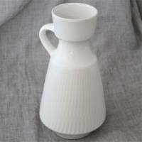 weiße Keramikvase 60er Jahre/ A Bild 1