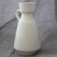 weiße Keramikvase 60er Jahre/ A Bild 2