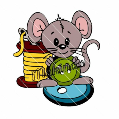 Plotterdatei Maus – Süße Knopfmaus für deine Nähprojekte