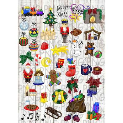 Digiset "Weihnachtsallerlei", PNG inkl. Digipapier