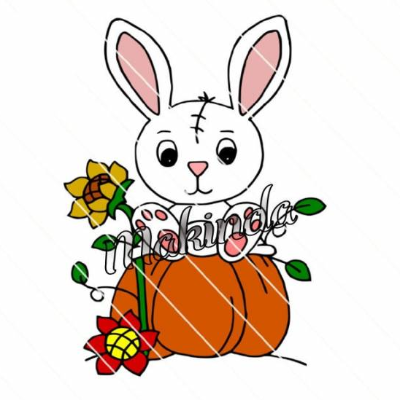 Plotterdatei Hase – Süßes Hasen-Motiv zum Plotten - Osterhase im Herbst