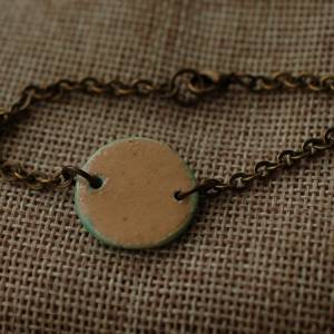 Armband für Damen - türkis- und bronzefarbene Bild 6