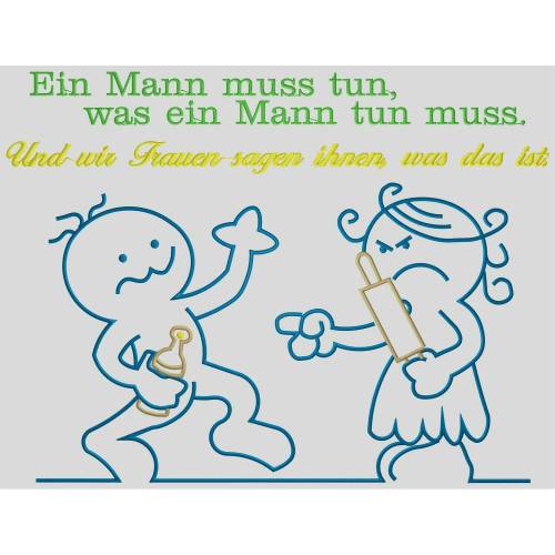 Spruch : Mann muss Paket
