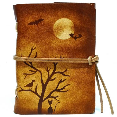 Lederbuch – Soft OX Antique Lion – Kittys in the wood - Kompaktes Tagebuch oder Notizbuch