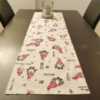 Tischläufer „Wichtel“ * 40 x 130 cm * aus Baumwolle * Weihnachtsdeko Bild 1