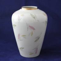 Gerold Porzellan Vase 50er Jahre Blätter mit Goldrand Bild 1