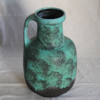 grüne Vase Fat Lava 70er Jahre Bild 3