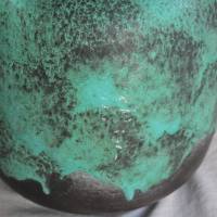 grüne Vase Fat Lava 70er Jahre Bild 5