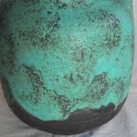 grüne Vase Fat Lava 70er Jahre Bild 6