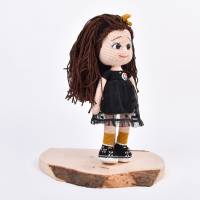 Handgefertigte gehäkelte Puppe "Steffi" aus Baumwolle, Amigurumi Puppe, Geschenk gür Mädchen zu Ostern oder Gebu Bild 2