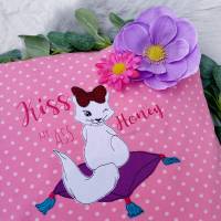 Doodle Stickdatei Katze - Kiss my ass Bild 1