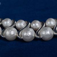 Perlen Halskette, Damen Edelsteinkette Collier, Schmuck aus Muschelkernperlen Bild 9