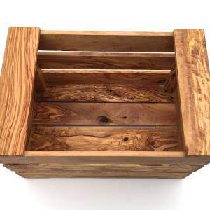 Kiste handgefertigt aus Olivenholz, Größe XL, Aufbewahrung, Gemüsekiste, Obstkiste, Dekor Holzkiste, Hochwertig. Bild 5