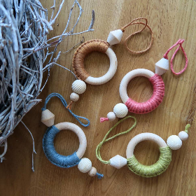 Makramee Weihnachtsschmuck - Weihnachtsbaum Anhänger