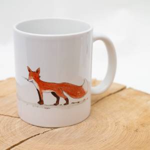 Frühstückstasse mit Fuchs, Tasse Personalisierbar, Weihnachtsgeschenk Tasse Bild 2