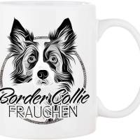 Hunde-Tasse BORDER COLLIE FRAUCHEN mit Hunderasse im Cartoon-Stil┊tolle Geschenkidee für Hundebesitzer Bild 1