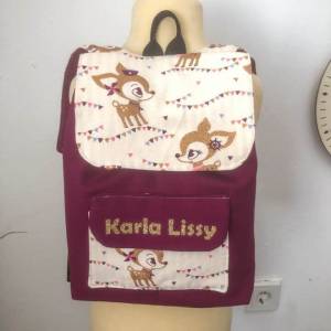 Kindergarten Rucksack Hafenkitz weinrot (personalisierbar) Kinderrucksack mit und ohne Namen Bild 5