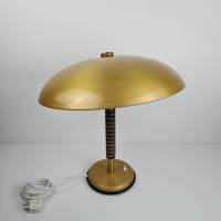 Tischleuchte Schreibtischlampe Art Deco - gold farbenes Metall Bild 1