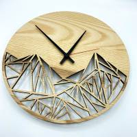 Wanduhr Mountains  - Uhr aus Holz Bild 2
