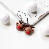 Weihnachtliche Ohrringe Rentiere • Ohrhänger | Ohrschmuck | Weihnachten Bild 1