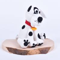 Handgefertigte gehäkeltes Kuscheltier Hund "LUKA" aus Baumwolle, süßer Dalmatiner, Geschenk zu Ostern,Geburtstag Bild 2