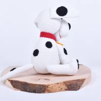 Handgefertigte gehäkeltes Kuscheltier Hund "LUKA" aus Baumwolle, süßer Dalmatiner, Geschenk zu Ostern,Geburtstag Bild 4