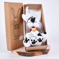 Handgefertigte gehäkeltes Kuscheltier Hund "LUKA" aus Baumwolle, süßer Dalmatiner, Geschenk zu Ostern,Geburtstag Bild 7