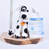 Handgefertigte gehäkeltes Kuscheltier Hund "LUKA" aus Baumwolle, süßer Dalmatiner, Geschenk zu Ostern,Geburtstag Bild 8