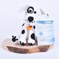 Handgefertigte gehäkeltes Kuscheltier Hund "LUKA" aus Baumwolle, süßer Dalmatiner, Geschenk zu Ostern,Geburtstag Bild 9