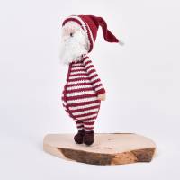 Handgefertigte gehäkelte Puppe "SANTA" aus Baumwoll, Amigurumi Weihnachtsmann, geeignet auch als Deko Bild 2