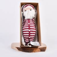 Handgefertigte gehäkelte Puppe "SANTA" aus Baumwoll, Amigurumi Weihnachtsmann, geeignet auch als Deko Bild 7