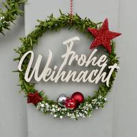 Fensterdeko, Fensterschmuck WinterAdvent-Weihachts-Deko, Kranz "Frohe Weihnacht" Bild 1