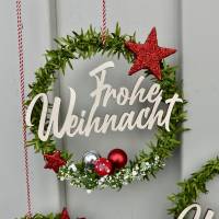 Fensterdeko, Fensterschmuck WinterAdvent-Weihachts-Deko, Kranz "Frohe Weihnacht" Bild 3