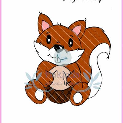 Digi-Stamp Hörnchen digitaler Stempel - Sublimationsdruck