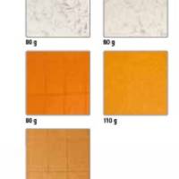 Naturpapier-Sortiment 30,5x30,5 - 5 Blatt sortiert orange Bild 2