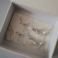 Set "Lilie" Perlenkette Ohranhänger  Festschmuck Unikat Bild 6