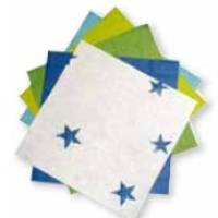 Naturpapier-Sortiment 30,5x30,5 - 5 Blatt sortiert blau Bild 1