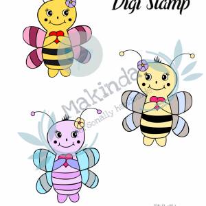 Digi-Stamp Biene- digitaler Stempel - Sublimationsdruck Bild 1