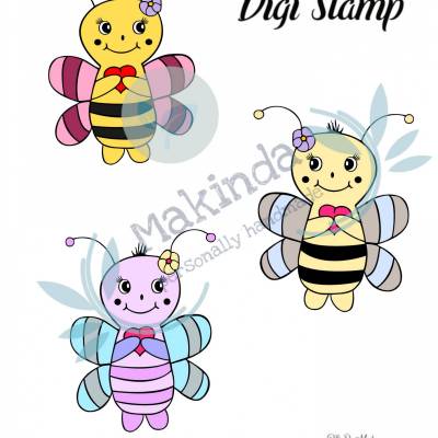 Digi-Stamp Biene- digitaler Stempel - Sublimationsdruck