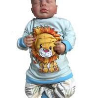 2 teiliges Baby Set Löwe in der Größe 56-68 bestehend aus Pullover und Hose - Neugeborene Bild 1