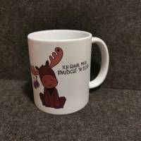 Tasse Kaffebecher "Elch - Ich glaub mich knutsch´n Elch" Bild 4