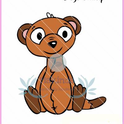 Digi-Stamp Erdmännchen digitaler Stempel - Sublimationsdruck