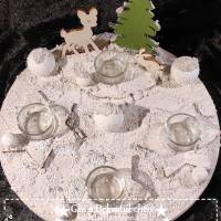 Adventsgesteck Winterwald Teelichthalter Bild 3