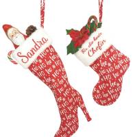 Weihnachtsstiefel Nikolaussocke mit deinem Wunschtext handmade Bild 10