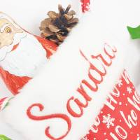 Weihnachtsstiefel Nikolaussocke mit deinem Wunschtext handmade Bild 4