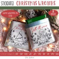 Digitale Stickserie Happy Wrapping Christmas Wreaths ITH 13x18 (5x7") Bild 1