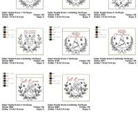 Digitale Stickserie Happy Wrapping Christmas Wreaths ITH 13x18 (5x7") Bild 2