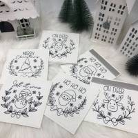 Digitale Stickserie Happy Wrapping Christmas Wreaths ITH 13x18 (5x7") Bild 3